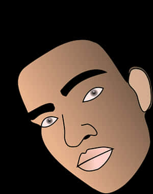 Stylized Portraitof Man PNG image with transparent background