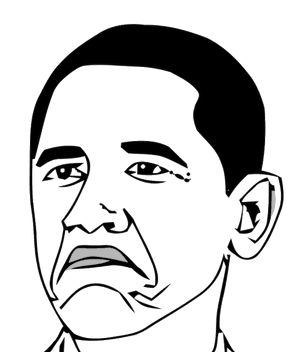 Not Bad Obama Face PNG File PNG