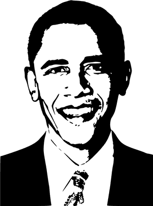 Transparent Obama Png - Black And White Obama, Png Download PNG