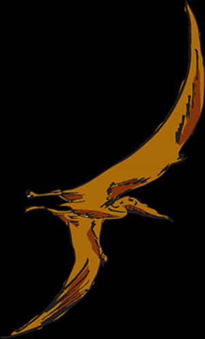 Stylized Pterosaur Illustration PNG image with transparent background