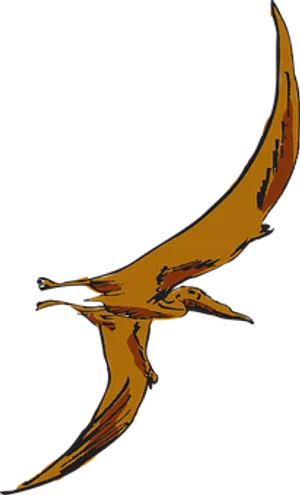 Stylized Pterosaur Illustration PNG Image