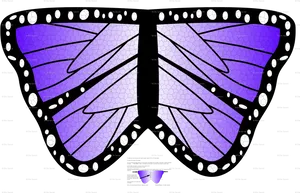 Stylized Purple Butterfly Wings PNG Image