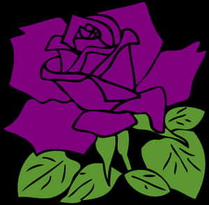 Stylized Purple Rose Graphic PNG with transparent background