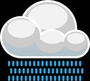 Stylized Rain Cloud Graphic PNG with transparent background