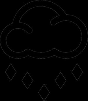 Stylized Rain Cloud Icon PNG with transparent background
