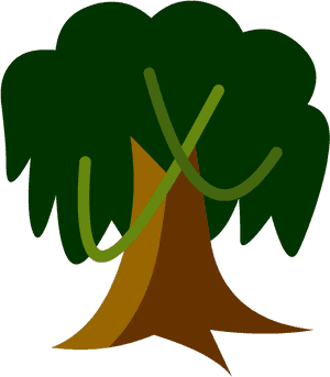 Tree In A Tropical Rainforest Cartoon Clipart , Png - Tree In A Tropical Rainforest Cartoon, Transparent Png PNG image with transparent background