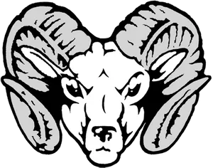 Stylized Ram Head Graphic PNG Image