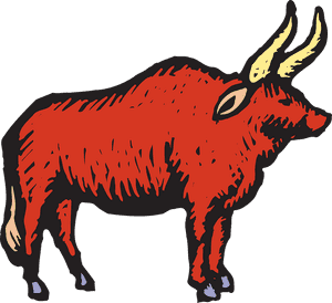 Stylized Red Bull Art Svg Clip Arts - Red Animal With Horns, HD Png Download PNG image with transparent background