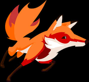 Stylized Red Fox Illustration PNG image with transparent background
