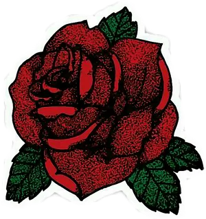 Stylized Red Rose Artwork PNG Image