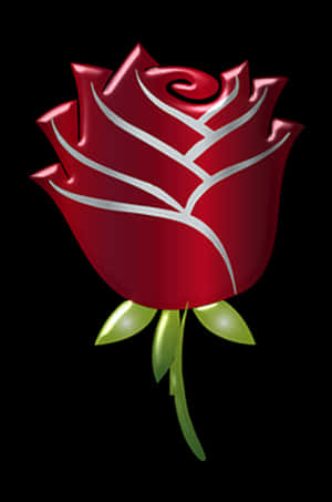 Stylized Red Rose Graphic PNG image with transparent background