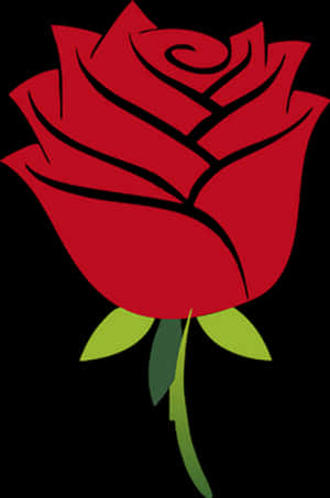 Stylized Red Rose Graphic PNG image with transparent background