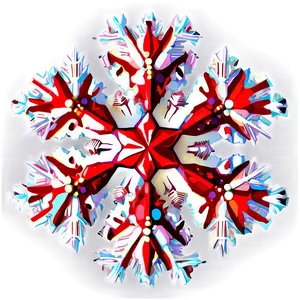 Stylized Red Snowflake Png Xsr61 PNG Image