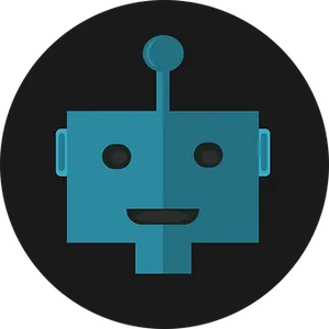 Stylized Robot Icon PNG Image