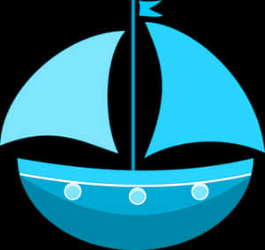 Stylized Sailboat Graphic PNG image with transparent background