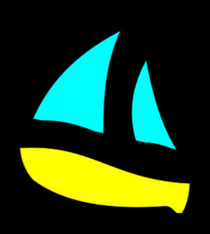 Stylized Sailboat Graphic PNG image with transparent background
