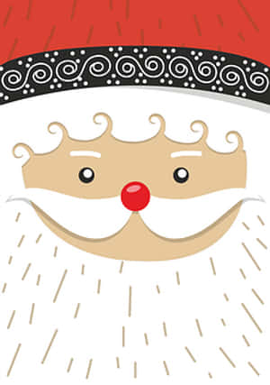 Stylized Santa Claus Graphic PNG image with transparent background