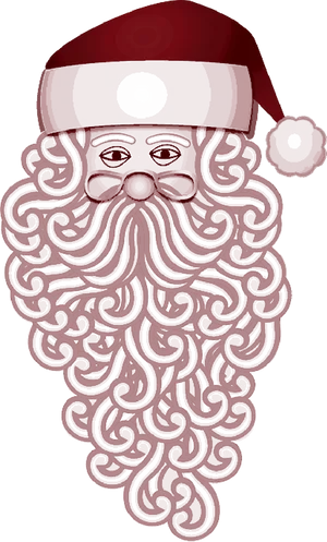 Stylized Santa Claus Portrait PNG Image