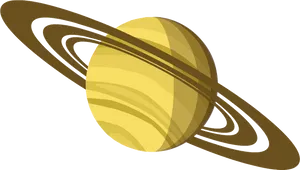 Stylized Saturn Graphic PNG Image