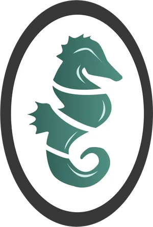 Stylized Seahorse Graphic PNG Image