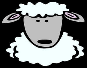 Stylized Sheep Graphic PNG image with transparent background