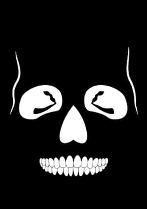 Stylized Skull Graphic PNG with transparent background