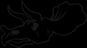 Stylized Skull Outline PNG image with transparent background