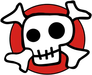 Stylized Skulland Crossbones PNG Image