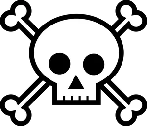 Stylized Skulland Crossbones Graphic PNG Image