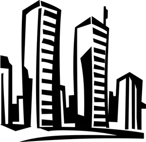 Stylized_ Skyscrapers_ Vector_ Art PNG Image