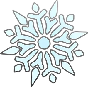 Stylized Snowflake Graphic PNG Image