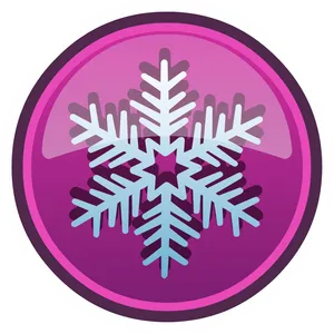 Stylized Snowflake Icon PNG Image