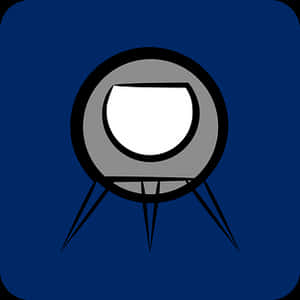 Stylized Spacecraft Icon PNG image with transparent background