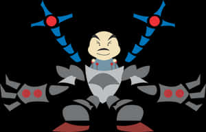 Stylized Spiderman Villain Vector PNG with transparent background