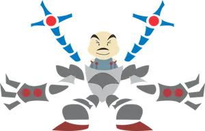 Stylized Spiderman Villain Vector PNG Image