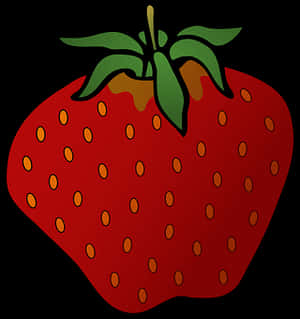 Stylized Strawberry Graphic PNG image with transparent background