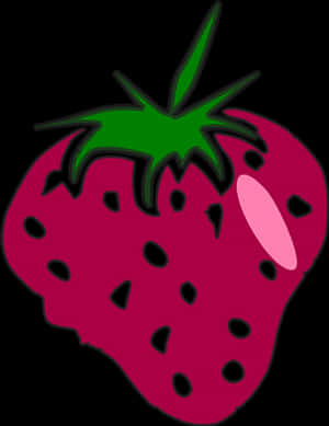 Stylized Strawberry Graphic PNG image with transparent background
