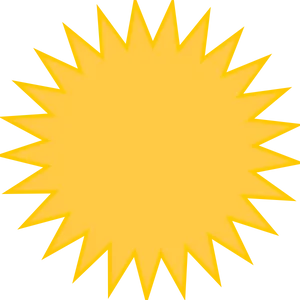 Stylized Sun Graphic PNG Image