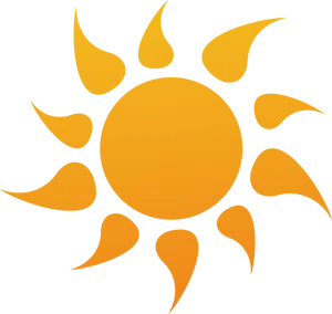 Stylized Sun Graphic PNG Image