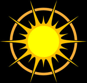 Stylized Sun Graphic PNG image with transparent background