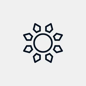 Stylized Sun Icon PNG Image