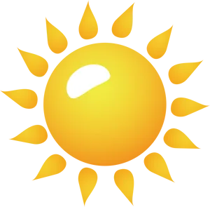 Stylized Sun Illustration PNG Image