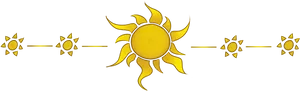 Stylized Sun Sequence PNG Image