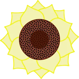 Stylized Sunflower Graphic PNG Image