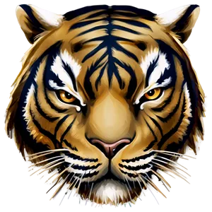 Stylized Tiger Face Graphic Png 06252024 PNG Image