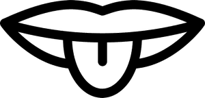 Mouth Outline Showing Off Tongue - Tongue Icon Png, Transparent Png PNG image with transparent background