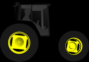 Stylized Tractor Graphic PNG image with transparent background