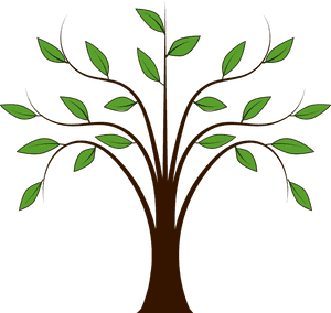 Stylized Tree Branchesand Leaves PNG image with transparent background