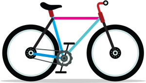 Stylized Vector Bicycle Illustration PNG Image