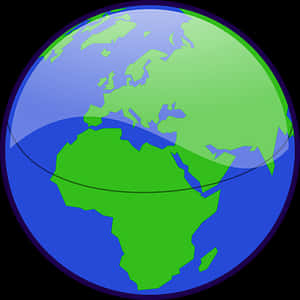 Stylized Vector Globe Africa Europe PNG image with transparent background